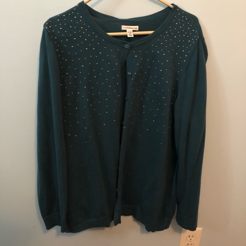 🔴Croft & Barrow button down cardigan size 1X